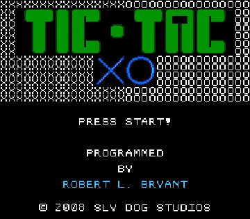 Tic-Tac XO (World) (Rob Bryant's) (Aftermarket) (Homebrew) screen shot title